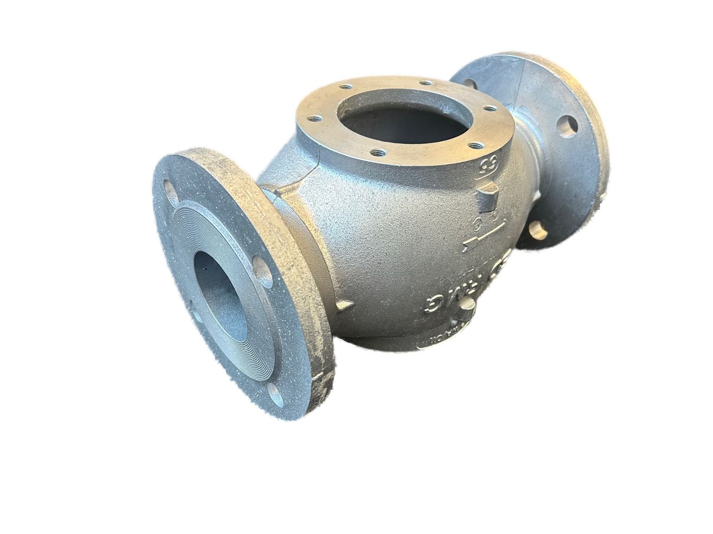 Gravity die cast flanged tee pipe fitting