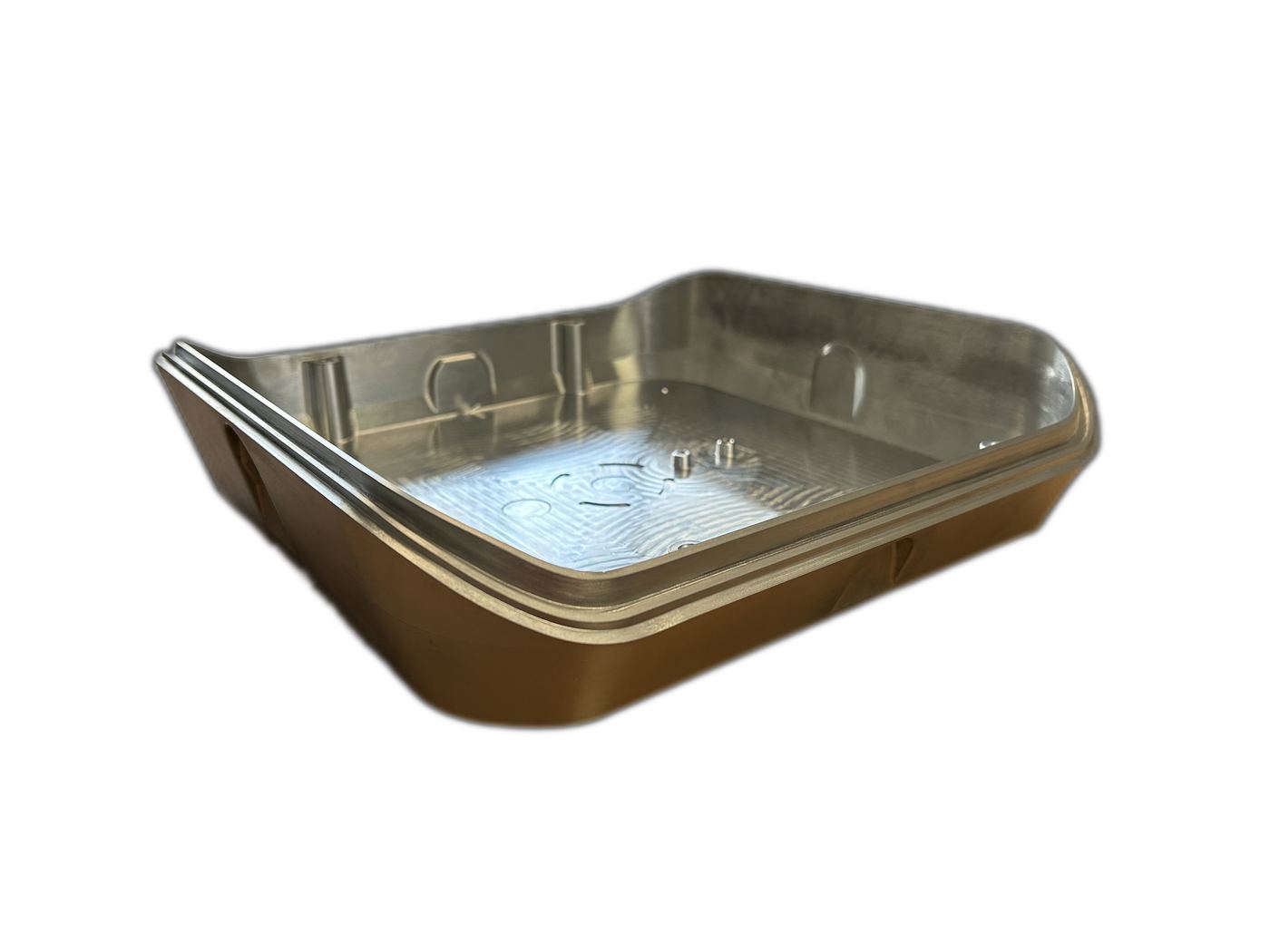 High pressure die cast aluminium tray component
