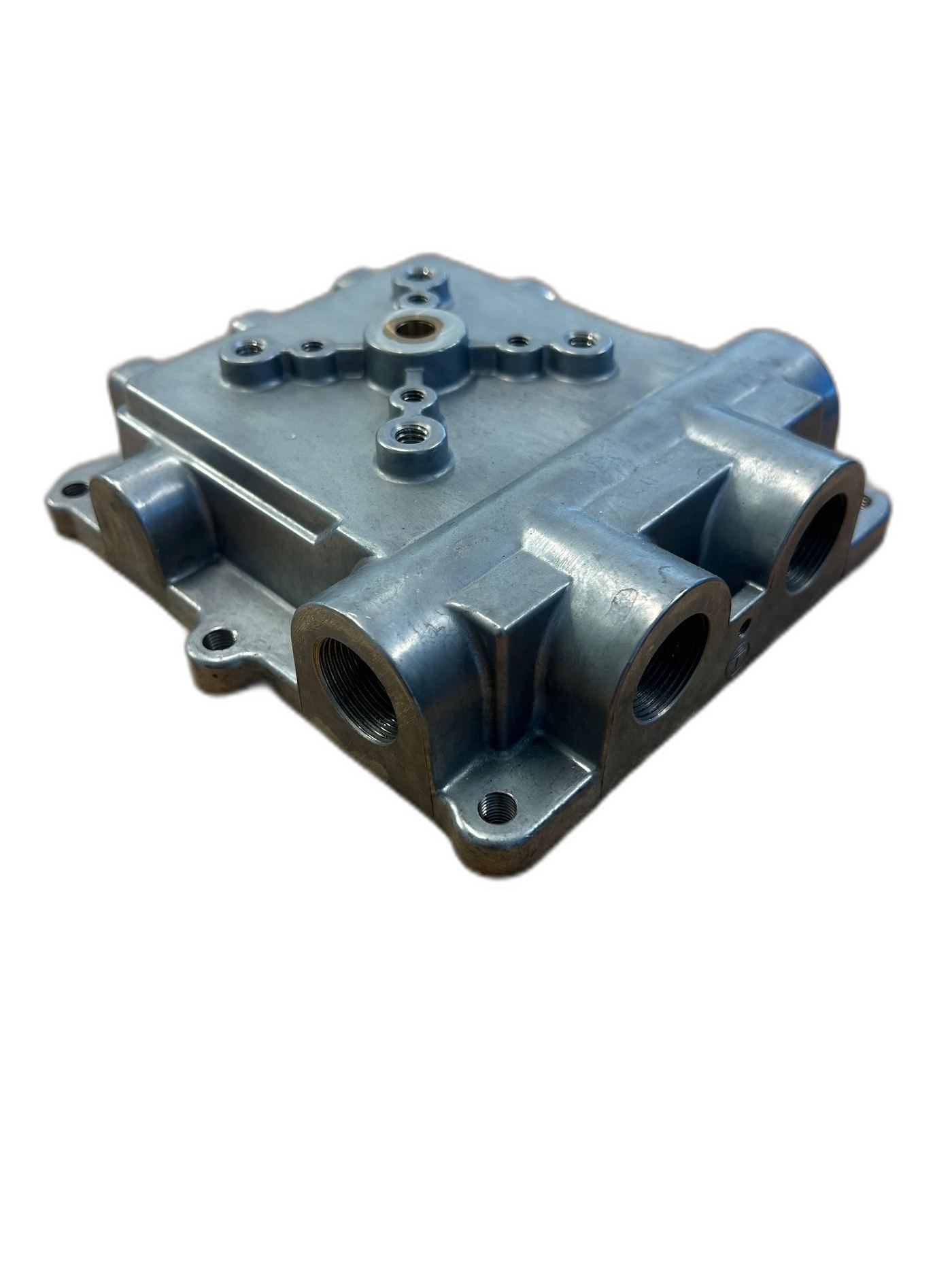 High pressure die cast aluminium manifold block